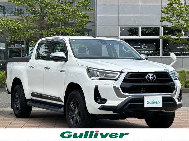 トヨタ ハイラックス Z 福島県 2021(令3)年 4.8万km スーパーホワイトⅡ ４WD/純正ナビ/【AM/FM/BT/CD/SD】/バックカメラ/ＬＥＤオートライト/前後ドライブレコーダー/レーダークルーズコントロール/車線逸脱防止支援/アイドリングストップ/プッシュスタート/コーナーセンサー/純正フロアマット/ETC