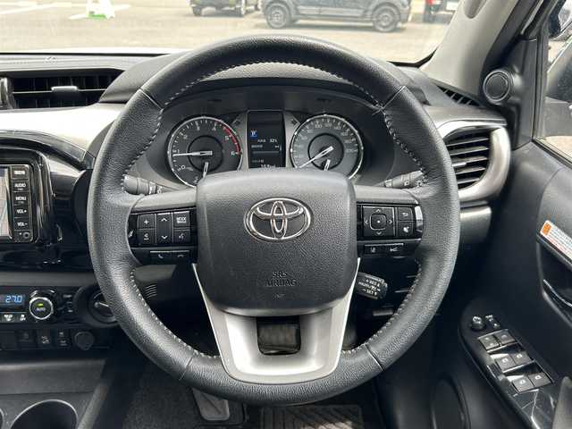 トヨタ ハイラックス Z 福島県 2021(令3)年 4.8万km スーパーホワイトⅡ ４WD/純正ナビ/【AM/FM/BT/CD/SD】/バックカメラ/ＬＥＤオートライト/前後ドライブレコーダー/レーダークルーズコントロール/車線逸脱防止支援/アイドリングストップ/プッシュスタート/コーナーセンサー/純正フロアマット/ETC