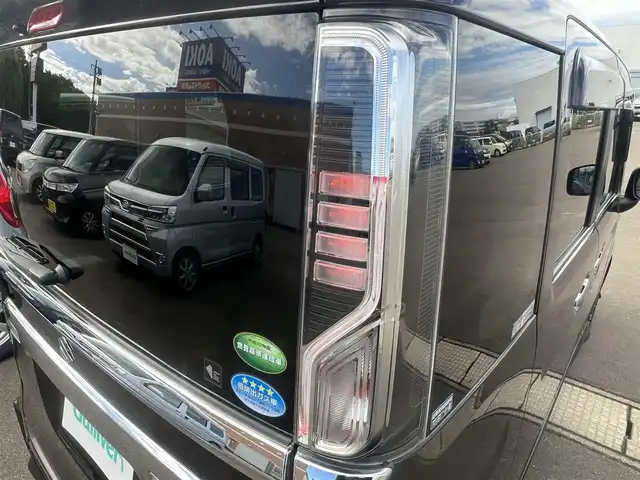 スズキ スペーシア カスタム HYBRID XS ターボ 秋田県 2018(平30)年 5.3万km アーバンブラウンパールメタリック ターボ/衝突軽減システム/LEDヘッドライト/両側パワースライドドア/社外メモリナビ/フルセグ/スズキ純正15インチアルミ（夏タイヤ装着）/アイドリングストップ/プッシュスタート/クルーズコントロール追従走行無/オートマチックハイビーム/レーンキープアシスト/コーナーセンサー/ステアリングスイッチ/パドルシフト/運転席シートヒーター/ドライブレコーダー/ETC/純正フロアマット/純正ドアバイザー/オートライト/オートエアコン/横滑り防止/盗難防止装置/寒冷地仕様/電動格納ウィンカーミラー/キーレスエントリー/保証書/取扱説明書/記録簿