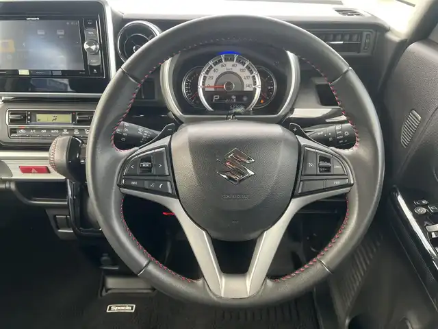 スズキ スペーシア カスタム HYBRID XS ターボ 秋田県 2018(平30)年 5.3万km アーバンブラウンパールメタリック ターボ/衝突軽減システム/LEDヘッドライト/両側パワースライドドア/社外メモリナビ/フルセグ/スズキ純正15インチアルミ（夏タイヤ装着）/アイドリングストップ/プッシュスタート/クルーズコントロール追従走行無/オートマチックハイビーム/レーンキープアシスト/コーナーセンサー/ステアリングスイッチ/パドルシフト/運転席シートヒーター/ドライブレコーダー/ETC/純正フロアマット/純正ドアバイザー/オートライト/オートエアコン/横滑り防止/盗難防止装置/寒冷地仕様/電動格納ウィンカーミラー/キーレスエントリー/保証書/取扱説明書/記録簿