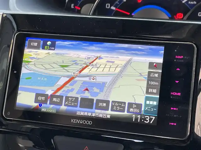 ダイハツ タント カスタム RS スマートセレ SA 滋賀県 2014(平26)年 4.2万km ブラックマイカメタリック 社外7インチナビ/【Bluetooth/CD/DVD/フルセグTV】/ALPINEフリップダウンモニター/両側パワースライドドア/バックカメラ/衝突軽減ブレーキ/LEDヘッドライト/オートライト/純正フロアマット/ドアバイザー/プッシュスタート/スマートキー