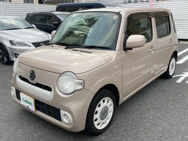 ダイハツ ミラ ココア X 広島県 2016(平28)年 9.9万km ココアベージュマイカメタリック /登録時走行距離/　　　　　　　98276キロ/エコアイドル/純正ナビ/バックカメラ/地デジ/スペアキー×１/ETC/新車時整備手帳/　　【保証書】/