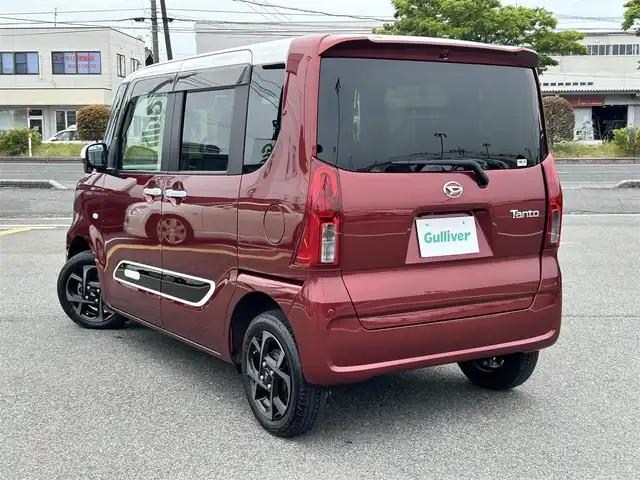 ダイハツ タント X 鳥取県 2022(令4)年 3.4万km ホワイト / ファイアークォーツレッドメタリック 4・W・D/社外ディスプレイオーディオ/BT/バックカメラ/前方ドライブレコーダー/ビルトインETC/前席シートヒーター/スマートアシスト/レーンキープアシスト/LEDヘッドライト/フォグライト/純正14インチアルミホイール/プッシュエンジンスタート/アイドリングストップ/フロアマット・ドアバイザー/スペアキー