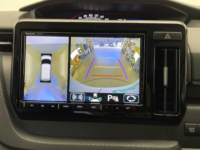スズキ ソリオ バンディット HV MV 長野県 2022(令4)年 3.1万km ピュアホワイトP 4WD/純正SDナビ/Bluetooth／CD／DVD／フルセグTV/全方位カメラ/ビルトインETC2.0/純正前後ドラレコ/後席モニター（アルパイン）/前席シートヒーター/横滑り防止装置/衝突被害軽減システム/レーンキープアシスト/純正15インチAW装着/純正フロアマット/純正ドアバイザー/前後コーナーセンサー/両側パワスラ/クルーズコントロール（追従走行有）/LEDヘッドライト/スマートキー