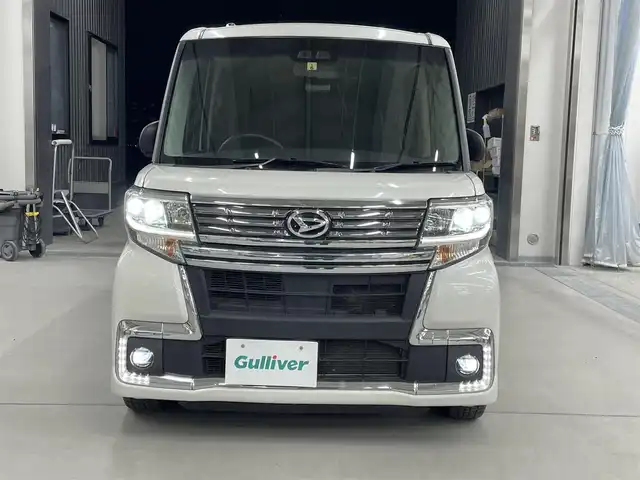 ダイハツ タント カスタム X トップED SA Ⅲ 大分県 2017(平29)年 6.7万km パールホワイトⅢ カロッツェリア　ワンセグナビ/社外14インチアルミホイール/スマートアシスト/ハーフレザーシート/LEDヘッドランプ/フォグランプ/コーナセンサー/シートヒーター/スマートキー/プッシュスタート/ドアバイザー/ウインカーミラー/ロールサンシェード/ステアリングスイッチ/サイドスポイラー/バックドアスポイラー