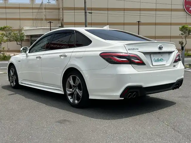 トヨタ クラウン ハイブリッド RS アドバンス 宮城県 2019(平31)年 10.7万km ホワイトパールクリスタルシャイン 登録時走行距離　107016km/純正ナビ/CD/DVD/BT/TV/衝突軽減システム/クルーズコントロール/レーンキープアシスト/ブラインドスポットモニター/レザーシート/シートヒーター/シートメモリ/パドルシフト/ETC2.0/バックカメラ/純正18インチAW/電格ミラー/純正フロアマット