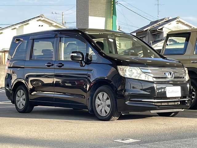 ホンダ ステップワゴン G Eセレクション 愛媛県 2014(平26)年 9.9万km クリスタルブラックパール ワンオーナー/純正ナビ/・フルセグ/BT/CD/DVD/バックカメラ/ETC/クルーズコントロール/片側パワースライドドア/ウィンカーミラー/スマートキー/ライトレベライザー/スペアキー