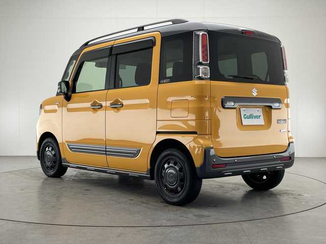 スズキ スペーシア ギア HYBRID XZ 宮崎県 2021(令3)年 4.7万km アクティブイエロー/ガンメタリック2トーン 社外10.1インチディスプレイオーディオ/Ｂｌｕｅｔｏｏｔｈ　/Ｄ／Ｎ席シートヒーター/両側パワースライドドア/クルーズコントロール/コーナセンサー　/デュアルカメラブレーキサポート　/レーンキープアシスト　/横滑り防止機能/スマートキー/ハンドルリモコン/アイドリングストップ