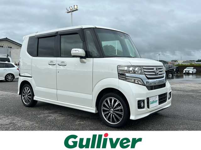 ホンダ Ｎ ＢＯＸ カスタム G ターボ Aパッケージ 富山県 2014(平26)年 4.7万km プレミアムホワイトパール ４ＷＤ/純正メモリナビ＆フルセグＴＶ（社外チューナー）/（ＣＤ＆ＳＤ）/バックカメラ/ＣＴＢＡ/クルーズコントロール/ＥＴＣ/純正１５inアルミホイール/両側パワースライドドア/オートライト/ＨＩＤライト/フォグランプ/ウィンカーミラー/電動格納ミラー/スマートキー/プッシュスタート/Ｗ＋サイド＋カーテンエアバッグ/横滑り防止/ＡＢＳ/ドアバイザー/純正フロアマット/新車保証書/取扱説明書