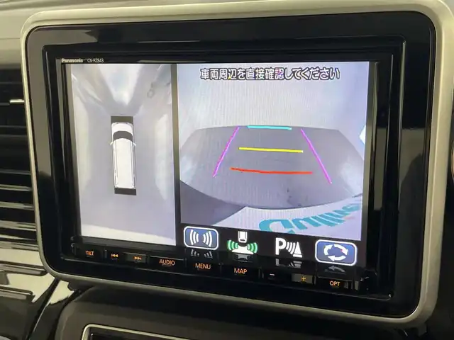 スズキ スペーシア カスタム HYBRID XS 愛知県 2019(令1)年 6.3万km ブルーイッシュブラックパール3 純正８型ナビ　フルセグＴＶ　全方位カメラ　シートヒーター　ハーフレザー　ＨＵＤ　純正ドライブレコーダー　コーナーセンサー　ＬＥＤオートライト　両側パワースライドドア　ＥＴＣ　衝突軽減　車線逸脱　リアサーキュレーター　純正15インチAW　リヤパーキングセンサー　禁煙車