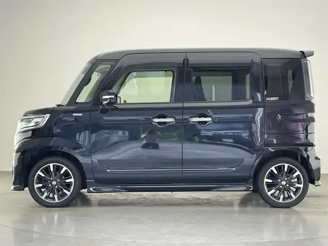 スズキ スペーシア カスタム HYBRID XS 愛知県 2019(令1)年 6.3万km ブルーイッシュブラックパール3 純正８型ナビ　フルセグＴＶ　全方位カメラ　シートヒーター　ハーフレザー　ＨＵＤ　純正ドライブレコーダー　コーナーセンサー　ＬＥＤオートライト　両側パワースライドドア　ＥＴＣ　衝突軽減　車線逸脱　リアサーキュレーター　純正15インチAW　リヤパーキングセンサー　禁煙車