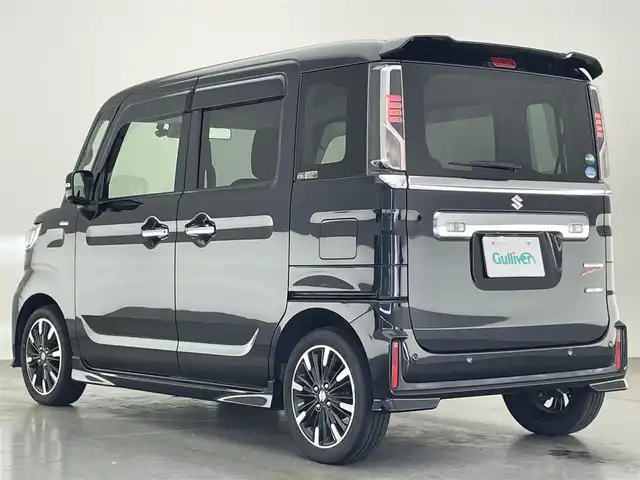 スズキ スペーシア カスタム HYBRID XS 愛知県 2019(令1)年 6.3万km ブルーイッシュブラックパール3 純正８型ナビ　フルセグＴＶ　全方位カメラ　シートヒーター　ハーフレザー　ＨＵＤ　純正ドライブレコーダー　コーナーセンサー　ＬＥＤオートライト　両側パワースライドドア　ＥＴＣ　衝突軽減　車線逸脱　リアサーキュレーター　純正15インチAW　リヤパーキングセンサー　禁煙車