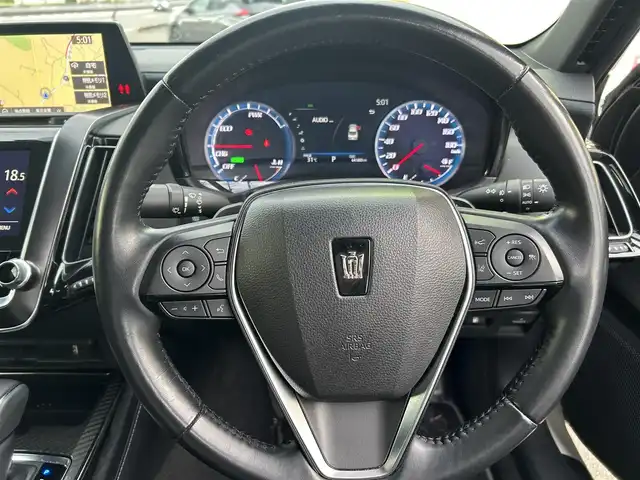 トヨタ クラウン ハイブリッド RS 神奈川県 2019(令1)年 6.5万km ホワイトパールクリスタルシャイン 純正メモリナビ/前後ドライブレコーダー/ETC２．０/トヨタセーフティシステム/バックカメラ/フォグライト/パドルシフト/ウィンカーミラー/クルーズコントロール/プッシュスタート/ステアリングスイッチ/全席パワーシート/スペアキー/LEDヘッドライト/スマートキー