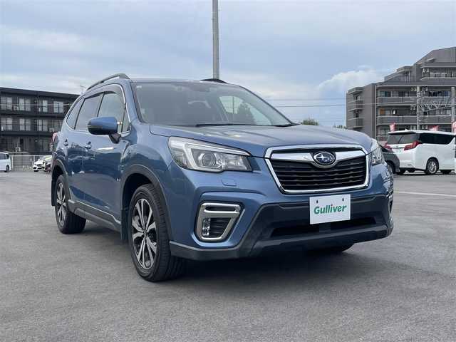 スバル フォレスター プレミアム 秋田県 2019(平31)年 5.4万km ホライゾンブルーP プッシュスタート/スマートキー/革巻きステアリング/ステアリングスイッチ/純正SDナビ(CN-LR840DFD)/　フルセグ・BT/フロントカメラ/左側サイドカメラ/バックカメラ/アイサイト/前後シートヒーター/クルコン/パドルシフト/ブラインドスポットモニタリング/ETC/純正フロアマット
