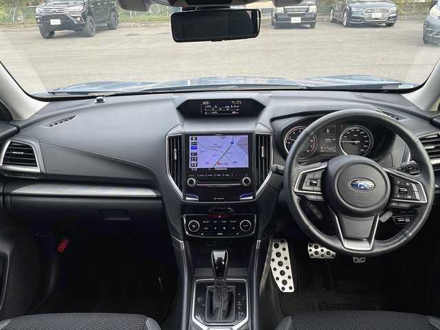 スバル フォレスター プレミアム 秋田県 2019(平31)年 5.4万km ホライゾンブルーP プッシュスタート/スマートキー/革巻きステアリング/ステアリングスイッチ/純正SDナビ(CN-LR840DFD)/　フルセグ・BT/フロントカメラ/左側サイドカメラ/バックカメラ/アイサイト/前後シートヒーター/クルコン/パドルシフト/ブラインドスポットモニタリング/ETC/純正フロアマット