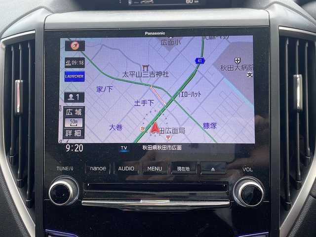 スバル フォレスター プレミアム 秋田県 2019(平31)年 5.4万km ホライゾンブルーP プッシュスタート/スマートキー/革巻きステアリング/ステアリングスイッチ/純正SDナビ(CN-LR840DFD)/　フルセグ・BT/フロントカメラ/左側サイドカメラ/バックカメラ/アイサイト/前後シートヒーター/クルコン/パドルシフト/ブラインドスポットモニタリング/ETC/純正フロアマット