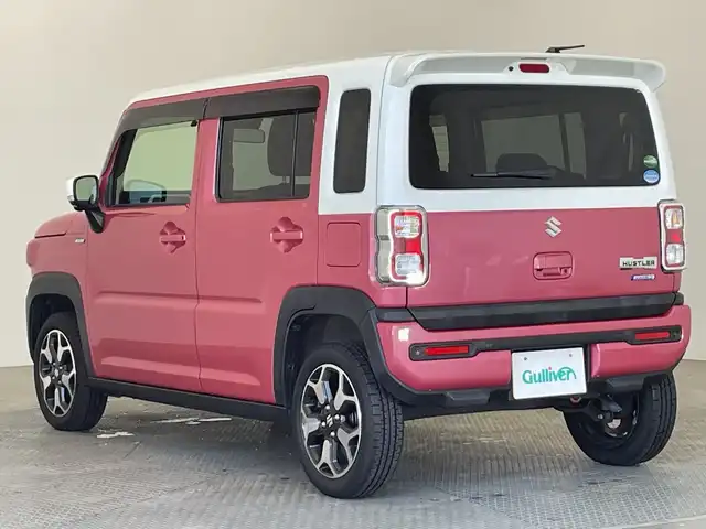 スズキ ハスラー HYBRID X 栃木県 2020(令2)年 3.2万km チアフルピンクメタリック/ホワイト2トーンルーフ 純正ナビ/(CD/DVD/Bluetooth/フルセグTV/MSV/USB)/全方位カメラ/リアエアロ/コーナーセンサー/スズキセーフティーサポート/・デュアルカメラブレーキサポート/・誤発進抑制機能/・ふらつき警報/・標識認識機能/・先行車発進お知らせ機能/ビルトインETC/シートヒーター/禁煙車/オートライト/LEDヘッドライト/横滑り防止装置/フォグランプ/ドアバイザー/スマートキー/プッシュスタート/アイドリングストップ/ステアリングスイッチ/革巻きステアリング/ウィンカーミラー/電動格納ミラー/純正15インチアルミホイール/純正フロアマット
