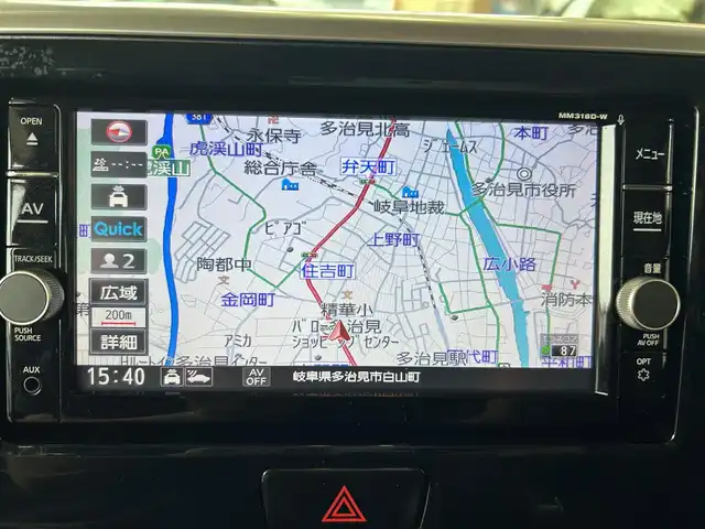 日産 デイズ ルークス ハイウェイスター Xターボ 岐阜県 2018(平30)年 3.9万km スパークリングレッドM (株)IDOMが運営する【じしゃロン多治見店】の自社ローン専用車両になります。こちらは現金またはオートローンご利用時の価格です。自社ローンご希望の方は別途その旨お申付け下さい。/ディーラーオプションナビ/　（Bluetooth/DVD/フルセグ）/アラウンドビューモニター/片側パワースライドドア/衝突被害軽減システム/レーンキープアシスト/オートマチックハイビーム/LEDヘッドライト/フォグランプ/革巻きステアリング/ステアリングスイッチ