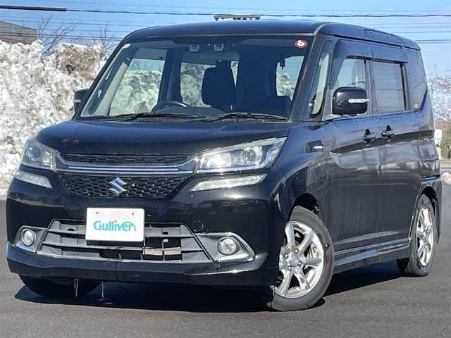 スズキ ソリオ バンディット HV MV 道央・札幌 2017(平29)年 7.1万km スーパーブラックパール ４WD/純正ディーラーOPナビ/AM/FM/CD/BT/フルセグ/衝突被害軽減ブレーキ/横滑り防止装置/クルーズコントロール/レーンキープアシスト/全方位カメラ/ETC/アイドリングストップ/片側パワースライドドア/前席シートヒーター/ステアリングリモコン/プッシュスタート/スマートキー/LEDヘッドライト/オートライト/フォグランプ/電動格納ミラー/ウィンカーミラー/純正フロアマット/ドアバイザー/スペアキー/純正エンジンスターター