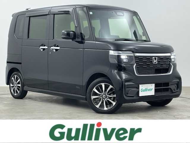 ホンダ Ｎ ＢＯＸ カスタム 大分県 2024(令6)年 0.8万km クリスタルブラックパール 社外ナビ/Bluetooth/HDMI/DVD/バックカメラ/片側パワースライドドア/ホンダセンシング/コーナーセンサー/レーダークルーズコントロール/シートヒーター/横滑り防止機能/ステアリングスイッチ/オートLEDライト/オートマチックハイビーム/社外フロアマット
