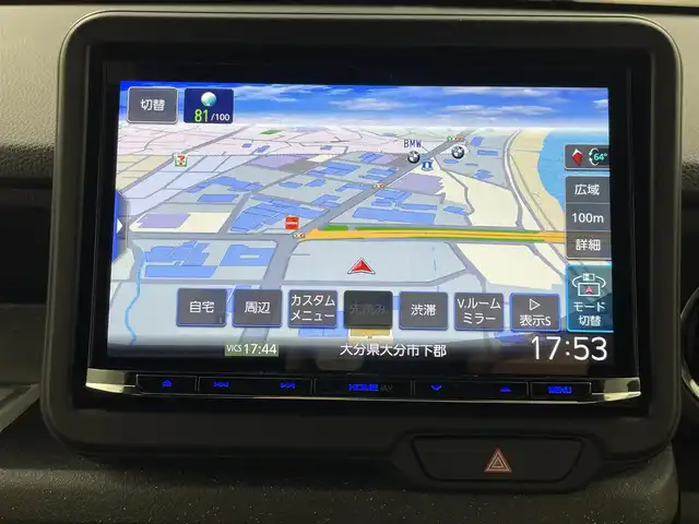 ホンダ Ｎ ＢＯＸ カスタム 大分県 2024(令6)年 0.8万km クリスタルブラックパール 社外ナビ/Bluetooth/HDMI/DVD/バックカメラ/片側パワースライドドア/ホンダセンシング/コーナーセンサー/レーダークルーズコントロール/シートヒーター/横滑り防止機能/ステアリングスイッチ/オートLEDライト/オートマチックハイビーム/社外フロアマット