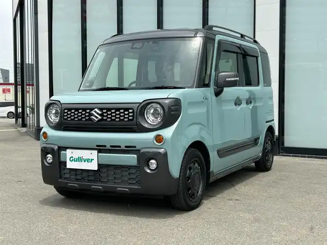 スズキ スペーシア ギア HYBRID XZ 大阪府 2020(令2)年 1.5万km オフブルーメタリック/ガンメタリック2トーンルーフ 純正8インチナビ/   フルセグTV/CD/DVD/Bluetooth/バックモニター/衝突軽減ブレーキ/横滑り防止装置/前席シートヒーター/両側パワースライドドア/アイドリングストップ/レーンキープアシスト/ステアリングスイッチ/前後ドライブレコーダー/コーナセンサー/オートマチックハイビーム/ルーフレール/純正フロアマット/プッシュスタート/スマートキー/ＥＴＣ/ＬＥＤライト