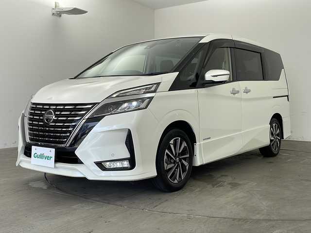 日産 セレナ ハイウェイスター V 兵庫県 2020(令2)年 2.1万km ブリリアントホワイトパール ・純正ナビ&TV&CD&DVD&SD&BT/・全方位カメラ/・両側パワースライドドア/・タッチフリースライドドア/・前後ドライブレコーダー/・プロパイロット/・レーンキープアシスト/・後側方車両検知警報/・後側方衝突防止支援システム/・エマージェンシーブレーキ/・コーナーセンサー/・クロストラフィックアラート/・オートマチックハイビーム/・レーダークルーズコントロール/・アイドリングストップ/・パーキングアシスト/・スマートキー/・LEDヘッドランプ/・LEDフォグランプ/・純正アルミホイール/・取扱説明書/・保証書