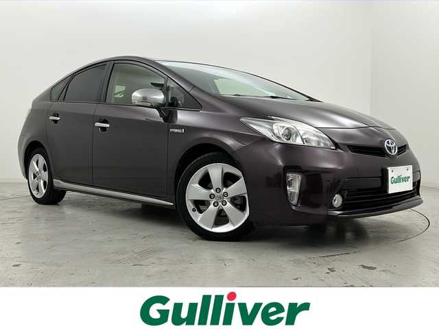 トヨタ プリウス S　マイコーデ 宮城県 2013(平25)年 4.5万km ディープアメジストマイカメタリック 禁煙車/純正7型ナビ/・BT.CD.SD.AUX/ワンセグTV/バックカメラ/100V充電/プッシュスタート/スマートキー×2/ビルトインETC/純正17インチアルミホイール/純正フロアマッド/純正ドアバイザー/純正トノカバー/キセノンヘッドライト/LEDフォグランプ/横滑り防止機能/アイドリングストップ/コーナーポール/合皮レザーシート