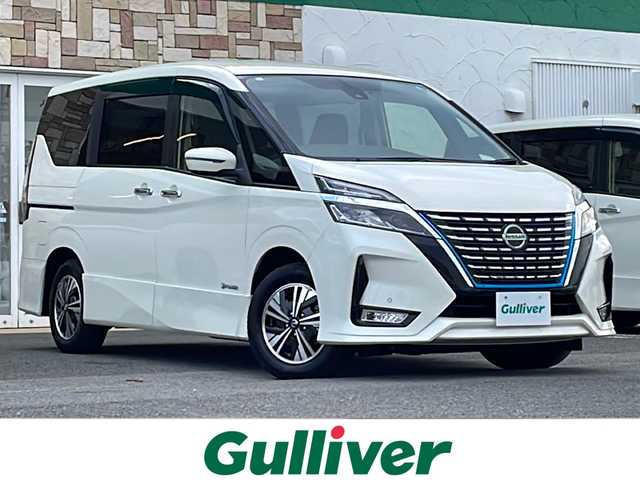 日産 セレナ e－パワー ハイウェイスター V 徳島県 2021(令3)年 6.5万km ブリリアントホワイトパール 純正10型ナビ　MM520D-L/（AM.FM.CD.DVD.BT.USB.フルセグ）/フリップダウンモニター/バックカメラ/ビルトインETC2.0/追従式クルーズコントロール/プロパイロット/両側電動スライドドア/純正15インチアルミホイール/オートブレーキホールド/自動パーキングブレーキ/サンシェード/純正ドアバイザー/ドライブレコーダー/前後コーナーセンサー