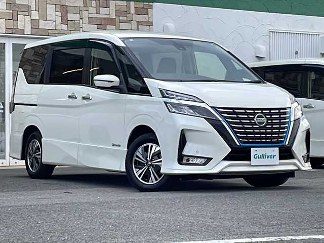 日産 セレナ e－パワー ハイウェイスター V 徳島県 2021(令3)年 6.5万km ブリリアントホワイトパール 純正10型ナビ　MM520D-L/（AM.FM.CD.DVD.BT.USB.フルセグ）/フリップダウンモニター/バックカメラ/ビルトインETC2.0/追従式クルーズコントロール/プロパイロット/両側電動スライドドア/純正15インチアルミホイール/オートブレーキホールド/自動パーキングブレーキ/サンシェード/純正ドアバイザー/ドライブレコーダー/前後コーナーセンサー
