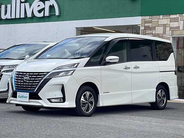 日産 セレナ e－パワー ハイウェイスター V 徳島県 2021(令3)年 6.5万km ブリリアントホワイトパール 純正10型ナビ　MM520D-L/（AM.FM.CD.DVD.BT.USB.フルセグ）/フリップダウンモニター/バックカメラ/ビルトインETC2.0/追従式クルーズコントロール/プロパイロット/両側電動スライドドア/純正15インチアルミホイール/オートブレーキホールド/自動パーキングブレーキ/サンシェード/純正ドアバイザー/ドライブレコーダー/前後コーナーセンサー
