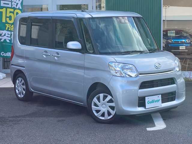 ダイハツ タント X SA Ⅲ 愛媛県 2016(平28)年 4.9万km ブライトシルバーメタリック 純正ナビ（NSZP-W65DE)/・CD DVD フルセグTV Bluetooth USB /バックカメラ /片側パワースライドドア /スマートアシストIII /・衝突軽減ブレーキ/・車線逸脱警報/・誤発進抑制機能（前後）/・先行車発進お知らせ/・オートハイビーム/運転席シートヒーター/ETC /前方ドライブレコーダー /ISOFIX/プッシュスタート/・スマートキー/保証書