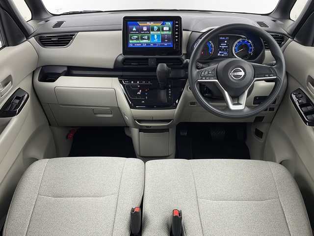 日産 ルークス X 栃木県 2023(令5)年 0.4万km ブラック 純正9型ディスプレイオーディオ/　　Bluetooth/AM/FM/スマホ連携/アラウンドビューモニター/エマージェンシーブレーキ/車線逸脱警報/ふらつき警報/オートハイビーム/コーナーセンサー/片側パワースライドドア/ハンズフリードア/純正フロアマット/オートライト/LEDヘッドライト/スマートキー/プッシュスタート