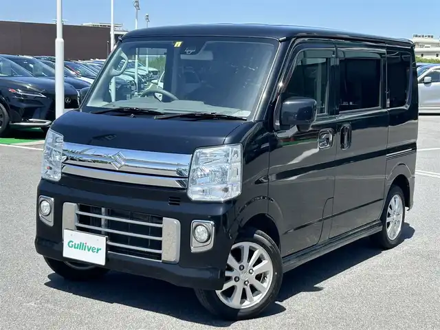 スズキ エブリィ ワゴン PZターボ 奈良県 2018(平30)年 9.9万km ブルーイッシュブラックパール3 プッシュスタート　/ターボ車　/ＥＴＣ　/片側パワースライドドア　/オートライト　/純正フロアマット　/純正アルミホイール　/横滑り防止装置　/盗難防止装置　/エアバッグ　/衝突被害軽減システム