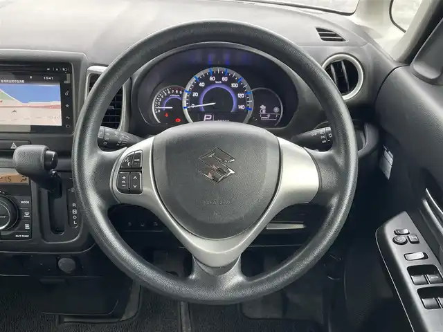 スズキ スペーシア X 宮崎県 2017(平29)年 2.8万km シルキーシルバーメタリック 純正ナビ/（CD/AM/FM/BT/USB)/フルセグTV/バックカメラ/全方位カメラ/ステアリングスイッチ/D席シートヒーター/アイドリングストップ/左側パワースライドドア/衝突防止機能/ヘッドライトレベライザー