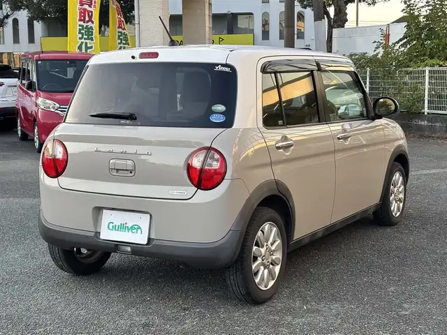 スズキ ラパン X 熊本県 2019(平31)年 7.1万km フォーンベージュメタリック/ホワイト2トーンルーフ ワンオーナー/レーダーブレーキサポート/プッシュスタート/社外ナビ/（CD・DVD・フルセグTV・BTオーディオ・SD）/ETC/純正14インチAW/右前席シートヒーター/HIDヘッドライト/オートライト/横滑り防止装置/ウィンカーミラー/純正フロアマット/純正ドアバイザー/新車保証書/取扱説明書/スマートスペアキー×1本