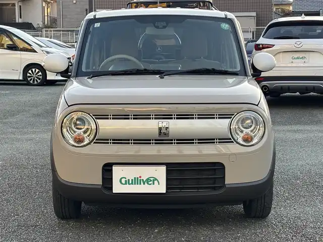 スズキ ラパン X 熊本県 2019(平31)年 7.1万km フォーンベージュメタリック/ホワイト2トーンルーフ ワンオーナー/レーダーブレーキサポート/プッシュスタート/社外ナビ/（CD・DVD・フルセグTV・BTオーディオ・SD）/ETC/純正14インチAW/右前席シートヒーター/HIDヘッドライト/オートライト/横滑り防止装置/ウィンカーミラー/純正フロアマット/純正ドアバイザー/新車保証書/取扱説明書/スマートスペアキー×1本