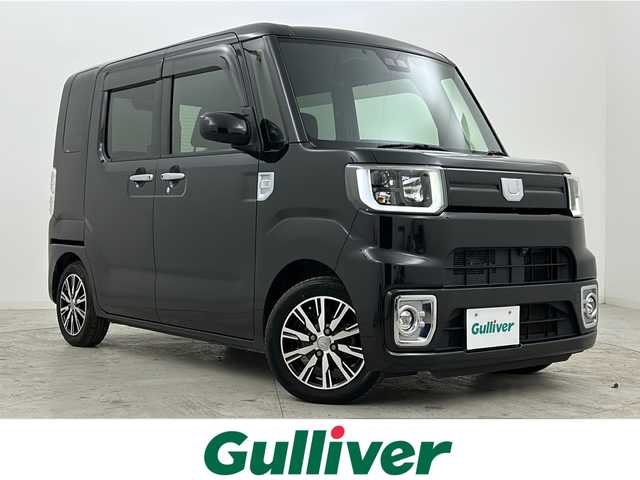 ダイハツ ウェイク G ターボ SA Ⅲ 宮城県 2018(平30)年 6.8万km ブラックマイカメタリック 禁煙車/全周囲カメラ/スマートアシスト/・衝突回避支援ブレーキ機能/・車線逸脱警報機能/・オートハイビーム/・コーナーセンサー/両側パワースライドドア/純正SDナビ/・BT/SD/CD/DVD/USB/HDMI/フルセグTV/ETC/革巻きステアリング/ステアリングスイッチ/プッシュスタート/スマートキー×2/運転席シートヒーター/LEDヘッドライト/フォグランプ/純正14インチアルミホイール/純正フロアマット/純正ドアバイザー/ロールサンシェード/横滑り防止装置