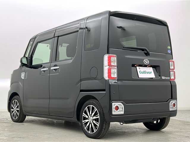 ダイハツ ウェイク G ターボ SA Ⅲ 宮城県 2018(平30)年 6.8万km ブラックマイカメタリック 禁煙車/全周囲カメラ/スマートアシスト/・衝突回避支援ブレーキ機能/・車線逸脱警報機能/・オートハイビーム/・コーナーセンサー/両側パワースライドドア/純正SDナビ/・BT/SD/CD/DVD/USB/HDMI/フルセグTV/ETC/革巻きステアリング/ステアリングスイッチ/プッシュスタート/スマートキー×2/運転席シートヒーター/LEDヘッドライト/フォグランプ/純正14インチアルミホイール/純正フロアマット/純正ドアバイザー/ロールサンシェード/横滑り防止装置