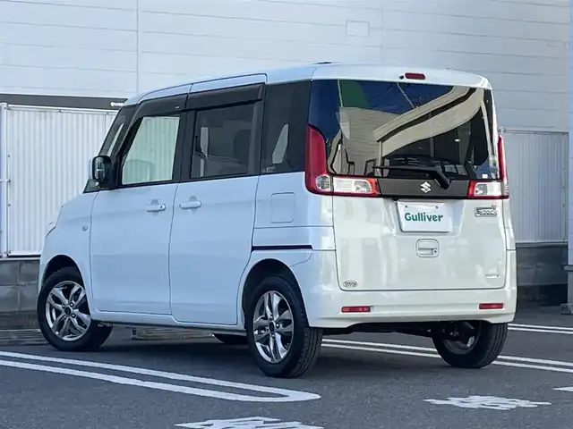 スズキ スペーシア X 群馬県 2014(平26)年 7.6万km パールホワイト 社外SDナビゲーション/（CD/DVD/SD/フルセグTV）/バックカメラ/ETC/片側パワースライドドア/アイドリングストップ/LEDヘッドライト/オートライト/プッシュスタート/ドアバイザー/電格ミラー/純正フロアマット/社外14インチアルミホイール