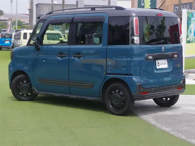 スズキ スペーシア ギア HYBRID XZ 千葉県 2020(令2)年 3.5万km デニムブルー ガンメタリック 2トーン ・デュアルカメラブレーキサポート/・両側パワースライドドア/・社外ナビ/　CD＆DVD＆BT＆TV/・バックカメラ/・コーナーセンサー/・レーンキープアシスト/・レーダークルーズコントロール/・アイドリングストップ/・D席/N席シートヒーター/・プッシュスタート/・スマートキー/・ビルトインETC/・オートエアコン/・オートライト/・電動格納ミラー/・室内灯LED/・LEDヘッドライト/・ドアバイザー/・ウィンカーミラー/・フォグライト/・ルーフレール