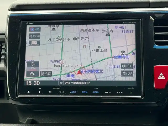 ホンダ ステップワゴン スパーダ 滋賀県 2015(平27)年 16.6万km ホワイトオーキッドパール ワンオーナー/純正9インチフルセグナビ/　フルセグ Bluetooth CD DVD SD FM AM/バックカメラ/純正フリップダウンモニター/Honda SENSING/衝突軽減ブレーキ〈CMBS〉/ACC〈アダプティブ・クルーズ・コントロール〉/LKAS〈車線維持支援システム〉/路外逸脱抑制機能/誤発進抑制機能/先行車発進お知らせ機能/標識認識機能/両側パワースライドドア/LEDヘッドライト＋オートライトコントロール付/わくわくゲート/スーパーUVカット＋IRカットフロントドアガラス/コンフォートビューパッケージ/　［親水/ヒーテッドドアミラー＋フロントドア撥水ガラス］/フロントフルオートエアコン＋リアマニュアルクーラー/1列目サイド＋サイドカーテンエアバッグシステム/純正16インチアルミ/純正フロアマット/純正ドアバイザー/ETC/スマートキー×2/プッシュスタート/1.5L DOHC VTEC TURBO/