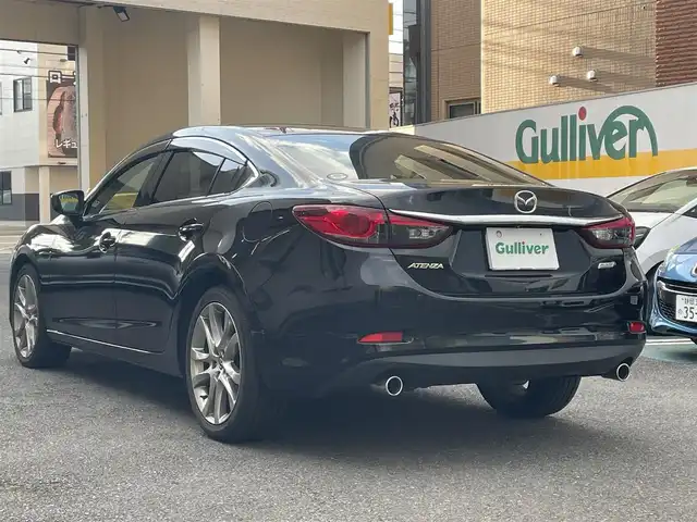 マツダ アテンザ セダン XD Lパッケージ 静岡県 2012(平24)年 2.7万km ジェットブラックマイカ ワンオーナー/純正ナビ/フルセグTV/DVD/CD/SD/MSV/BT/BOSEサウンドシステム/バックカメラ/黒革シート/前席シートヒーター/前席パワーシート/運転席シートメモリー/前後ドライブレコーダー/衝突軽減ブレーキ/レーンキープアシスト/レーダークルーズコントロール/AFS/HIDヘッドライト/純正19インチAW/ステアリングスイッチ/ビルトインETC/パドルシフト/スマートキー×2/保証書/取扱説明書/H27/29/R1/3/5点検記録簿有