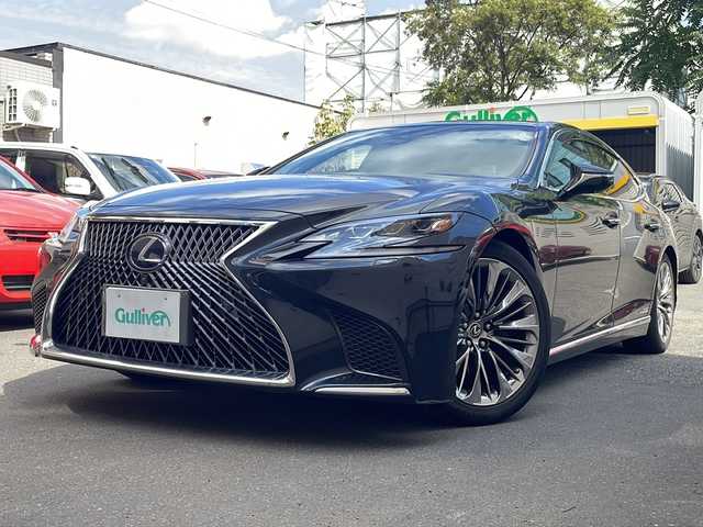 レクサス ＬＳ 500h エグゼクティブ 道央・札幌 2018(平30)年 4.7万km グラファイトブラックガラスフレーク ワンオーナー/4WD/サンルーフ/純正メモリナビ(フルセグ、FM、AM、CD、DVD、Bt、USB、SD、AUX)/MarkLevinsonプレミアムサウンド/バックカメラ/コーナーセンサー(F/R)/レーダークルーズコントロール/ヘッドアップディスプレイ/衝突被害軽減システム/レーンチェンジアシスト/ブラインドスポットモニター/オートマチックハイビーム/前席メモリ付パワーシート/後席モニター/パドルシフト/純正20インチAW(サマータイヤ)/純正エンジンスターター/純正ドライブレコーダー/ETC2.0/保証書、取説有/スペアキー×2