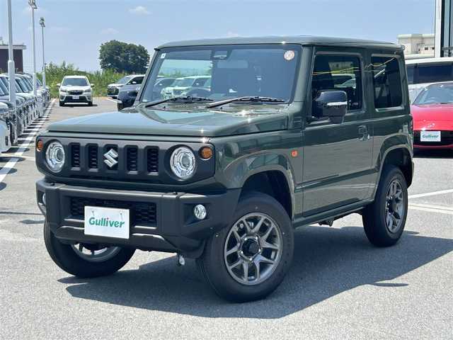 スズキ ジムニー XC 奈良県 2025(令7)年 0.1万km未満 ジャングルグリーン 前列シートヒーター　/ＬＥＤヘッドランプ　/ヘッドランプウォッシャー　/クルーズコントロールシステム　/本革巻ステアリングホイール　/純正アルミホイール　/ＡＡＣ　/ワンオーナー　/スペアキー