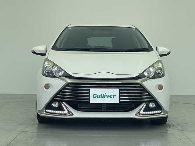 トヨタ アクア G G’s 愛知県 2015(平27)年 4.8万km ライムホワイトパールクリスタルシャイン 社外ナビ/・ワンセグ/・Bluetooth/・ＤＶＤ/・ＣＤ　/クルーズコントロール/ＥＴＣ/ＬＥＤＢＥＡＭ/純正アルミホイール/ＬＥＤヘッドライト/オートライト/フォグランプ