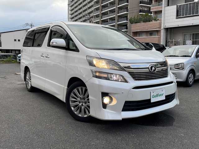トヨタ ヴェルファイア 2．4Z 宮崎県 2012(平24)年 3.1万km ホワイトパールクリスタルシャイン ＳＤナビ、Ｂｌｕｅｔｏｏｔｈ接続、ＣＤ／ＤＶＤ再生、バックカメラ、２列目キャプテンシート、２列目オットマン、後席モニター、ＥＴＣ、純正アルミホイール１８インチ、純正フロアマット、コーナーセンサー
