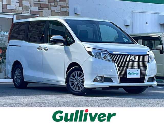 トヨタ エスクァイア Gi 徳島県 2016(平28)年 11.8万km ホワイトパールクリスタルシャイン 衝突軽減ブレーキ/純正9インチナビ【NSZT-Y64T】/（Bluetooth/フルセグ/CD/DVD/AM/FM/SD）/バックカメラ/両側パワースライドドア/合皮シート/シートヒーター（D+N席）/クルーズコントロール/LDA/LEDヘッドライト/オートハイビーム/ETC/アイドリングストップ/純正AW/電格ミラー/プッシュスタート/スマートキー/スペアキー