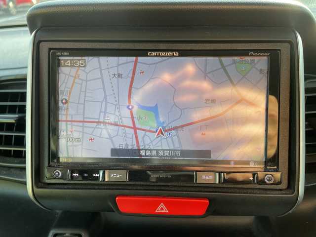 ホンダ Ｎ ＢＯＸ G SSパッケージ 福島県 2017(平29)年 9万km クリスタルブラックパール ４WD/社外メモリーナビ/横滑り防止装置/バックカメラ/ETC/ECONモード/両側パワースライドドア/前席シートヒーター/ステアリングリモコン/プッシュスタート/スマートキー/オートライト/電格ミラー/ドアバイザー