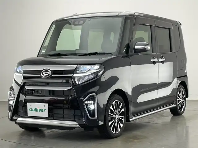 ダイハツ タント カスタム RS スタイルセレクション 愛知県 2020(令2)年 7.6万km ブラックマイカメタリック 純正９型ナビ　シートヒーター　禁煙　バックカメラ　両側パワスラ　追従クルコン　フルセグTV　ＤＶＤ　ドラレコ　ＥＴＣ　スマアシ　USB　衝突軽減　車線逸脱　LEDオートライト　フォグ　純正フロアマット　オートハイビーム　Bluetooth　プッシュスタート　スマートキー